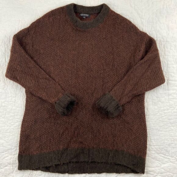 Banana Republic Brown Wool Mohair Knit Oversized Sweater size Medium - Picture 1 of 6